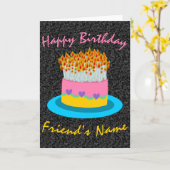 Dus een grap over kaarsjes verjaardag vriend kaart (Gele Bloem)