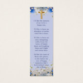 Dus Elegant Daisy Memorial Funeral Bladwijzer Mini Visitekaartjes (Achterkant)