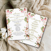 Dus Elegant Flowers Botanical Wedding Program