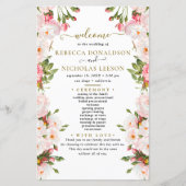 Dus Elegant Flowers Botanical Wedding Program (Voorkant)
