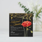 Dus Elegant repetitief diner Calligrafie Kaart (Staand voorkant)