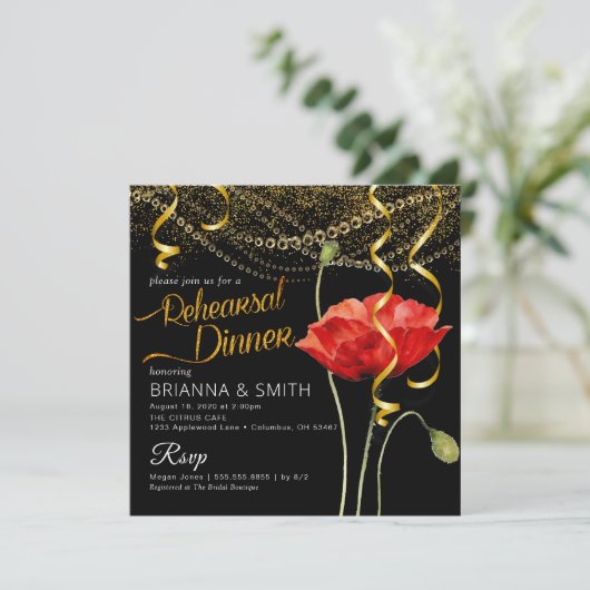 Dus Elegant repetitief diner Calligrafie Kaart (Staand voorkant)