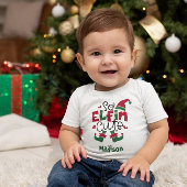 Dus Elfin Cute Persoonlijke naam Elf Kerstmis T-shirt