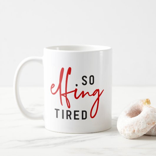 Dus Elfing Tired Koffiemok (Met donut)