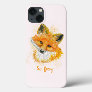 Dus Foxy Waterverf Fox Case-Mate iPhone Case