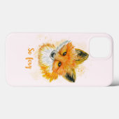 Dus Foxy Waterverf Fox Case-Mate iPhone Case (Achterkant (horizontaal))