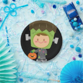Dus Franken Cute Frankenstein Kinder Halloween Papieren Bordje (Feest)