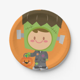 Dus Franken Cute Frankenstein Kinder Halloween Papieren Bordje