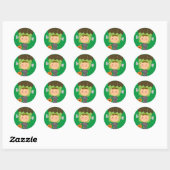 Dus Franken Cute Frankenstein Kinder Halloween Ronde Sticker (Vel)
