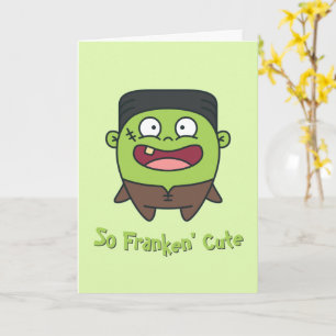 Dus Franken' Cute Funny Frankenstein Halloween Kaart
