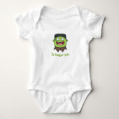 Dus Franken' Schattigee Funny Frankenstein Hallowe Romper (Voorkant)