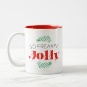 Dus Freakin' Jolly Tweekleurige Koffiemok (Links)