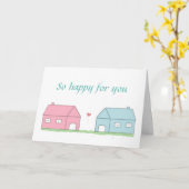 DUS "GELUKKIG" VOOR JOU IN JE "NIEUWE THUIS" KAART (Gele Bloem)