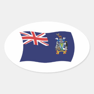 Dus Georgia En Sandwich Vlagsticker Ovale Sticker