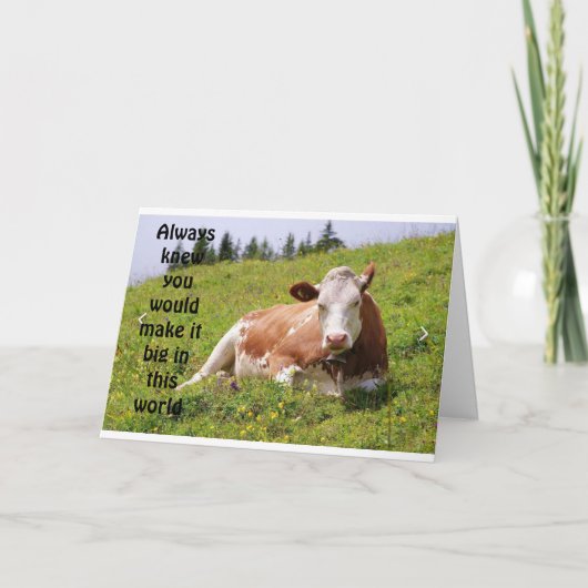 DUS GEWELDIG EN WIL U CONGRATULEREN MET DE KAART (Voorkant)