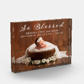 Dus gezegende geboorte aankondiging fotoblokken (Links)