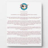 "Dus God heeft een hond gemaakt" plaque Fotoplaat (Voorkant)