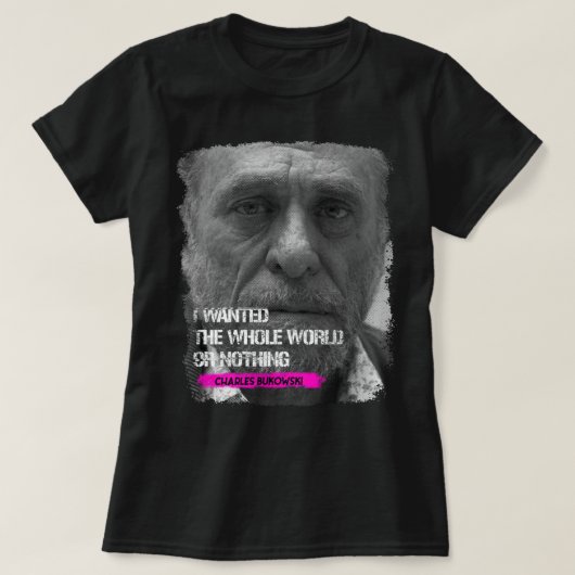 Dus grappige Charles Bukowski schrijft over muziek T-shirt (Design voorkant)