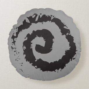 DUS GRAY SPIRAL Round Sierkussen Rond Kussen