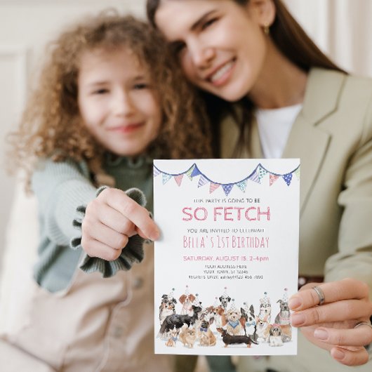 Dus haal Puppy Hond Verjaardagsfeest Uitnodiging