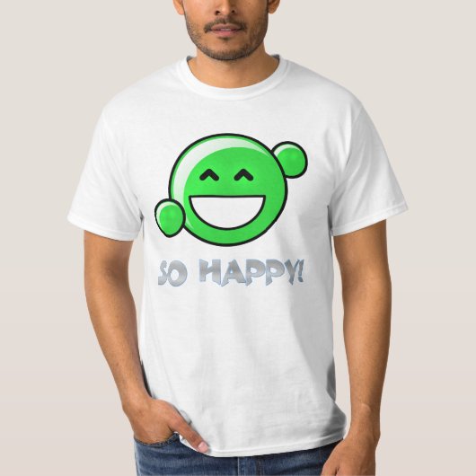 DUS HAPPY! T-SHIRT (Voorkant)