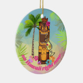 Dus Hawaii nu tiki cocktail palm bomen Keramisch Ornament (Rechts)