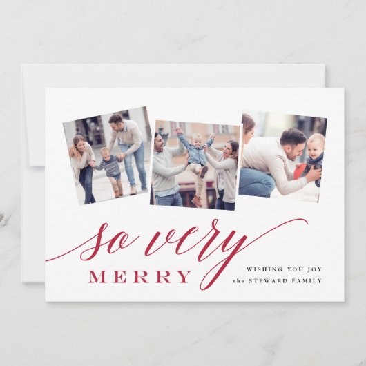 Dus heel Merry | Holiday Foto Collage Kaart (Voorkant)