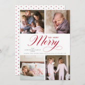 Dus heel prettig 4-fotokerst feestdagenkaart (Voorkant / Achterkant)