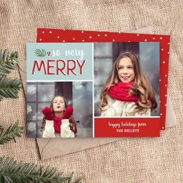 Dus heel vrolijk 2 fotocollage feestdagenkaart