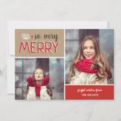 Dus heel vrolijk 2 fotocollage feestdagenkaart (Voorkant)