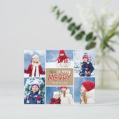 Dus heel vrolijke 6 foto collage feestdagenkaart (Staand voorkant)