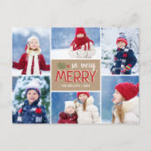 Dus heel vrolijke 6 foto collage feestdagenkaart (Voorkant)