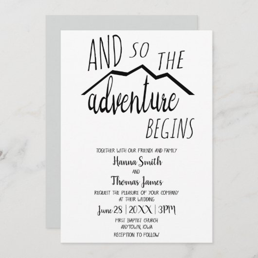 Dus het avontuur begint met een rustige berdenwedd kaart (Voorkant / Achterkant)