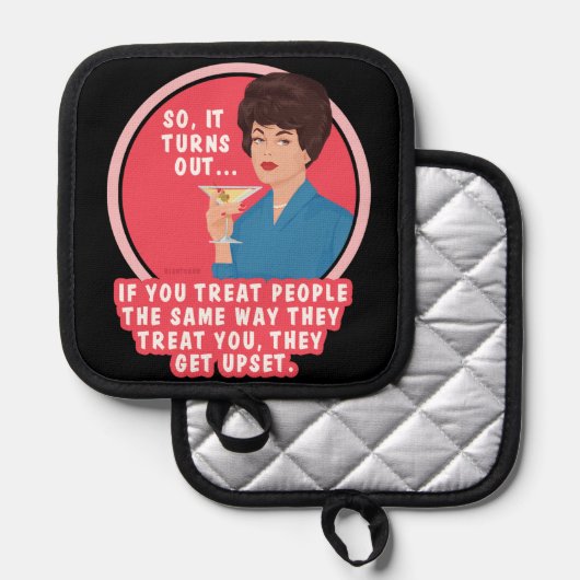 Dus het blijkt... pannenlap (Voorkant / Achterkant)