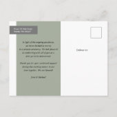 Dus het Briefkaart van de Foto Aankondiging (Achterkant)