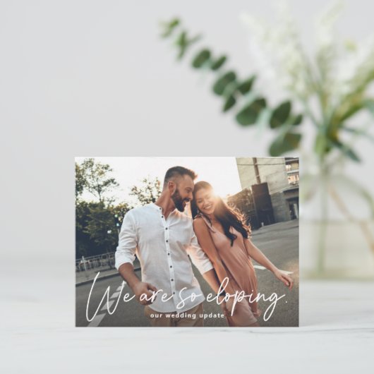 Dus het Briefkaart van de Foto Aankondiging (Staand voorkant)