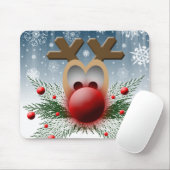 Dus het gloeit met kerstvakantierendiertje muismat (Met muis)
