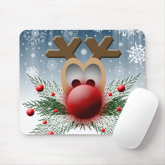 Dus het gloeit met kerstvakantierendiertje muismat (Met muis)