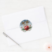 Dus het gloeit op feestdagen met kerstkerstvakanti ronde sticker (Envelop)