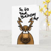 Dus het is je cartoon eland kaart (Gele Bloem)