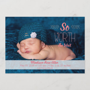 "Dus het wachten waard" adoptie of geboorte aankon Aankondiging