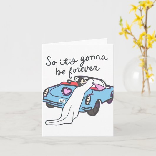 Dus het zal voor altijd bruid en bruidegom zijn kaart (Gele Bloem)