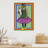 Dus Heup, afdrukken Poster (Keuken)