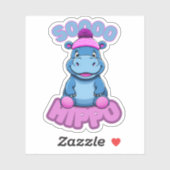 Dus Hippo Sticker (Vel)