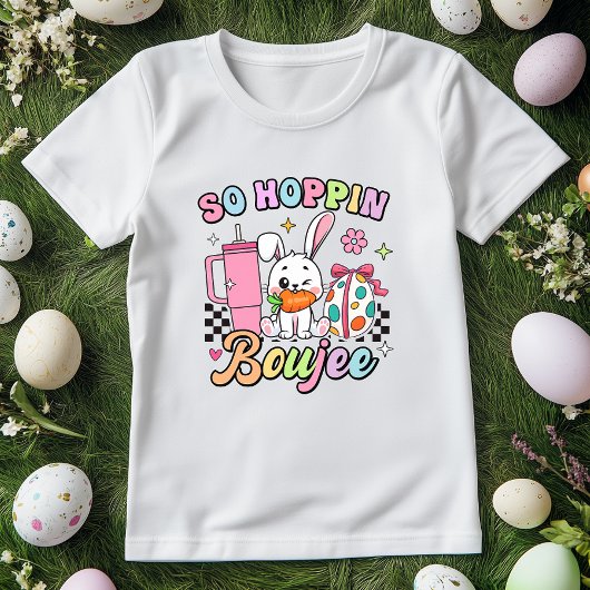 Dus Hoppin’ Boujee Easter T-shirt; Schattigee tren T-shirt