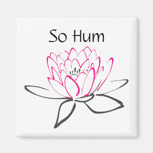 Dus Hum Pink Black Lotus Magnet