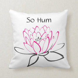 Dus Hum Pink Black Lotus Pillow Kussen