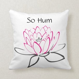 Dus Hum Pink Black Lotus Pillow Kussen