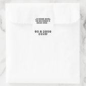 Dus ik ging naar huis ronde sticker (Tas)