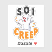Dus ik kruip grappige spookachtige halloween spook sticker (Vel)
